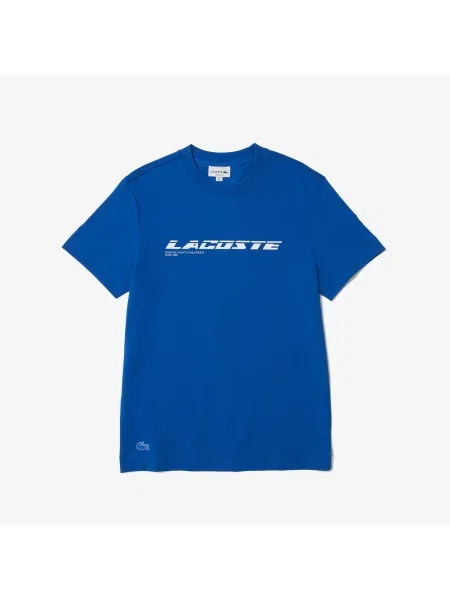Lacoste Koszulka Regular Fit Z Nadrukiem Piqué