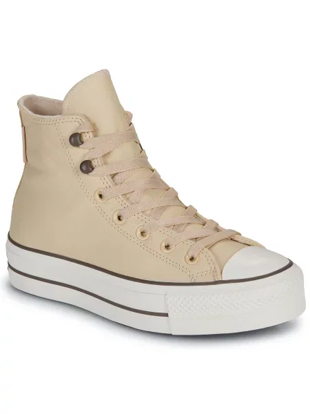 Usnjene superge Converse s platformo bež