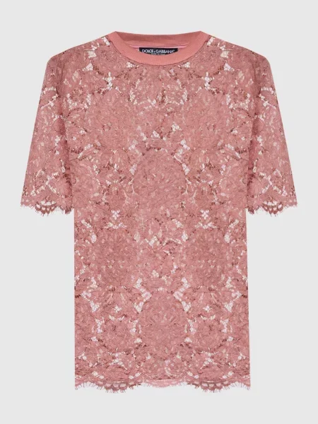 Топ з мережива Dolce&gabbana рожевий