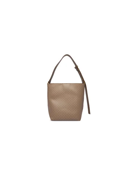 Calvin Klein Táska Emblem Aop Medium Bucket Bézs barna