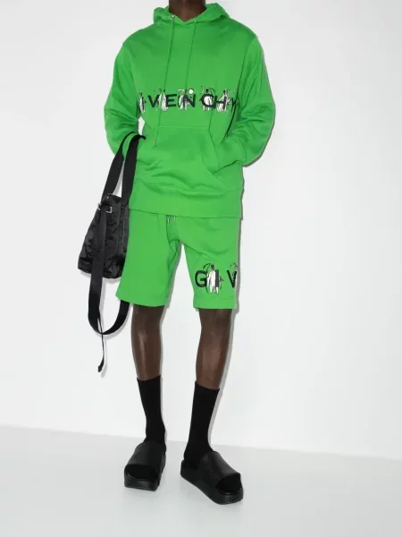 Pantaloni scurți Givenchy cu imagine verde
