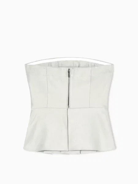 Лляний Топ Armani Exchange сірий