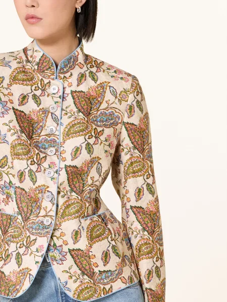 White Label Płaszcz Z Lnu beige biały