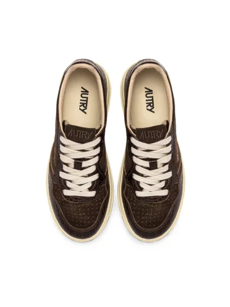 AUTRY Medalist sneakersy skórzane brązowe