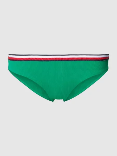 Figi z efektem prążkowania Tommy Hilfiger zielone