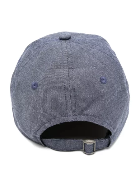 Czapka z daszkiem Woolrich z logo niebieska