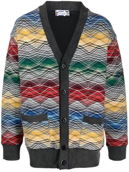 Cardigan Missoni cu decolteu în V gri