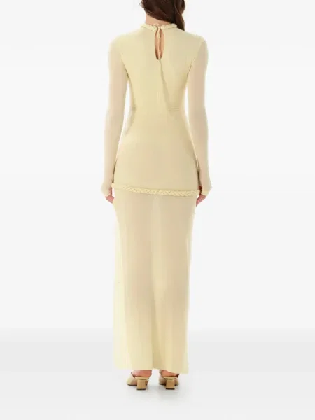 Rochie maxi Manuri de costum galben