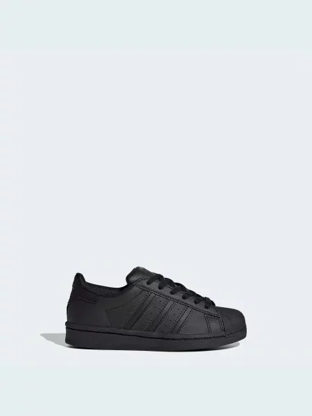 Шкіряні Дитячі Кеди низькі adidas Superstar чорний