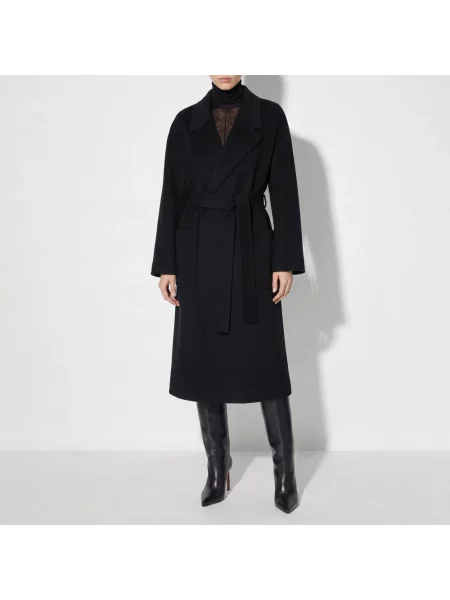 Płaszcz Elisabetta Franchi wełniany czarny