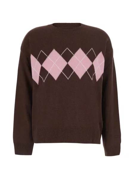 Pulover Mc2 Saint Barth cu model argyle maro