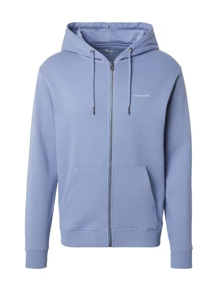 Pepe Jeans Hanorac albastru porumbel alb