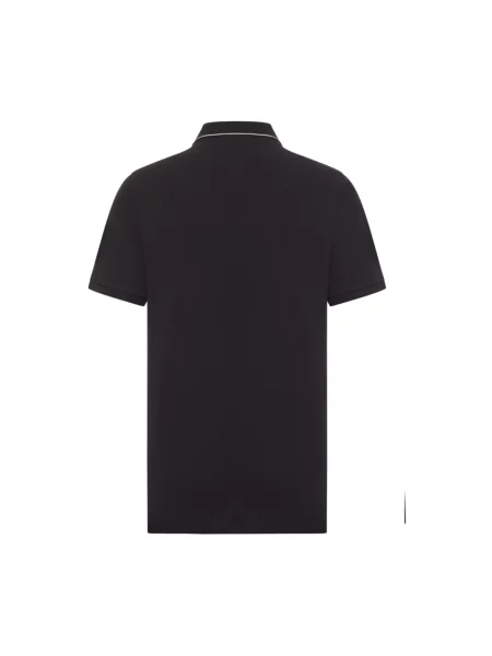 Koszulka polo C.p. Company z krótkim rękawem ze stretchu z logo czarna
