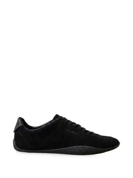 Sneakerși Calvin Klein din piele de căprioară cu imagine negru