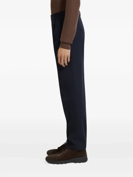 Pantaloni Zegna plisate albastru