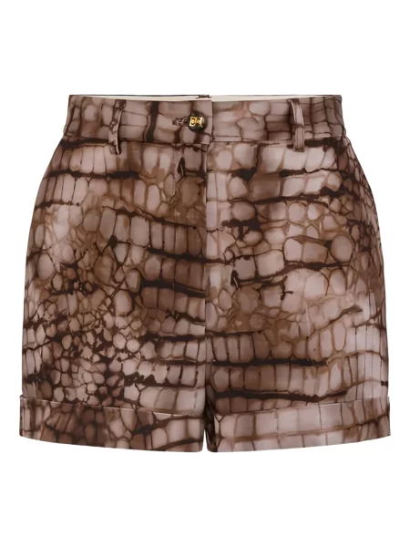 Pantaloni scurți Elisabetta Franchi maro