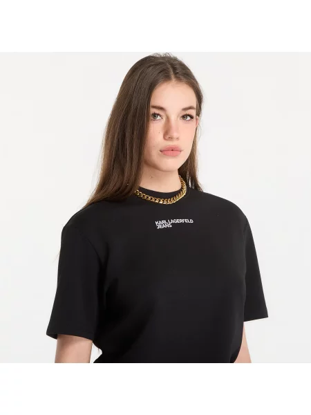 T-shirt Karl Lagerfeld Jeans Reg Tie Detail Tee Black L μαύρο
