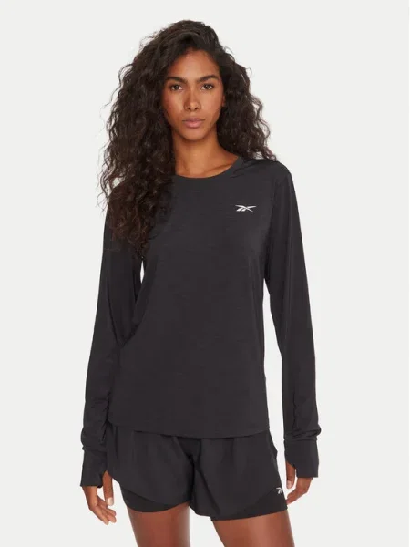 Reebok Тениска от техническо трико черен