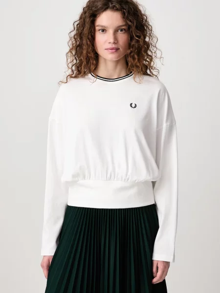 Fred Perry majica dugih rukava ženska bijela