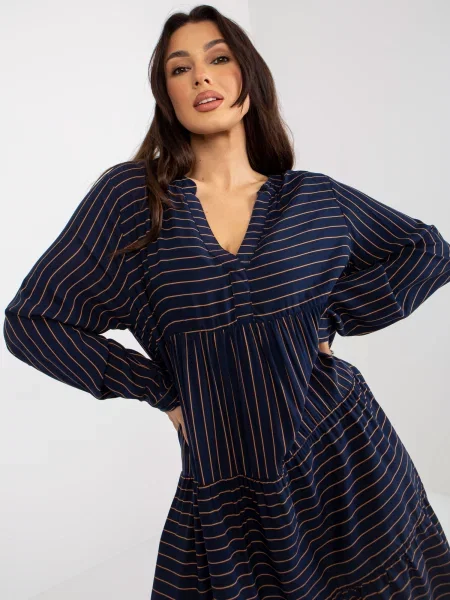 Oblekové šaty Fashionhunters modrá