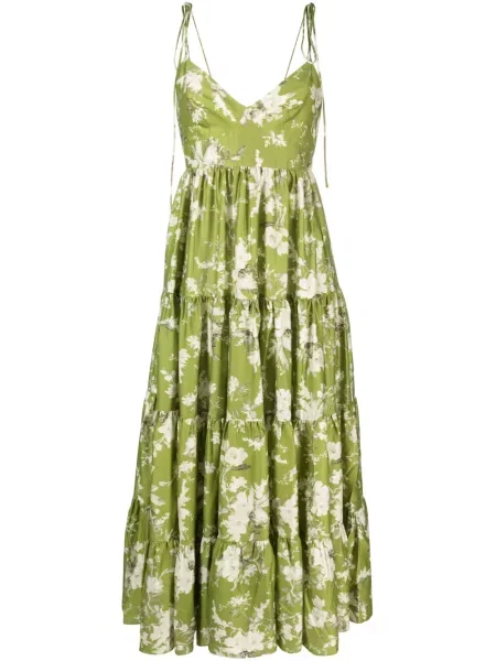 Rochie Erdem cu imagine de costum verde