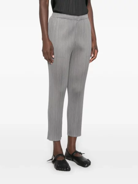 Levágott nadrág Pleats Please Issey Miyake szürke
