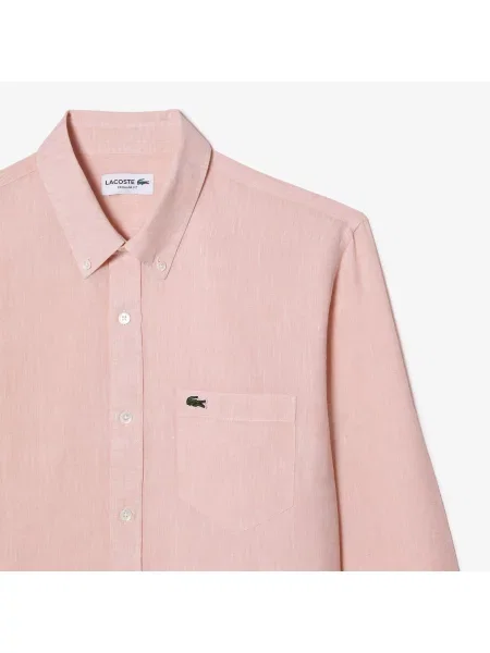 Lacoste Koszula Lniana różowa