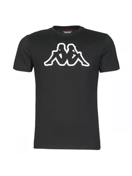 Majica Kappa s kratkimi rokavi črna