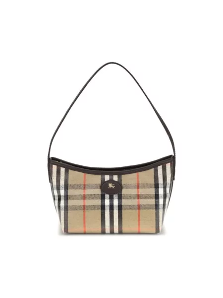 Mała mały torebka skórzana Burberry elegancka beżowa