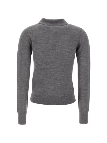 Μάλλινο polo The Garment γκρι
