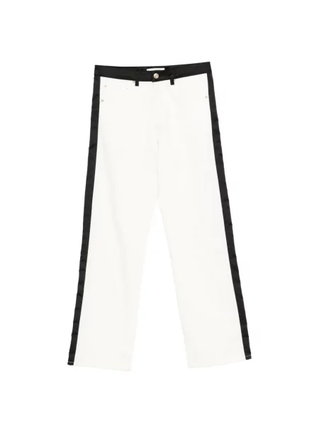 Pantaloni Wales Bonner cu autograf alb