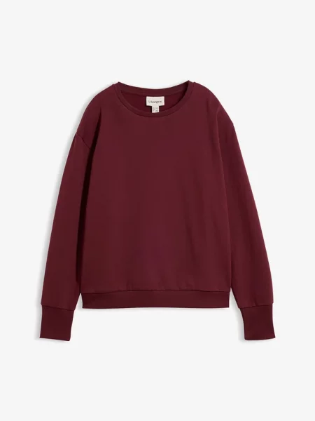 Bluza oversize z miękkiej mieszanki bawełny czerwona