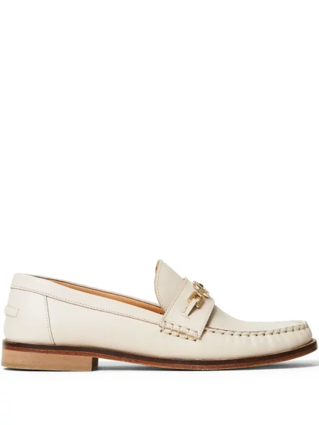 Kožené loafers Twinset bílé