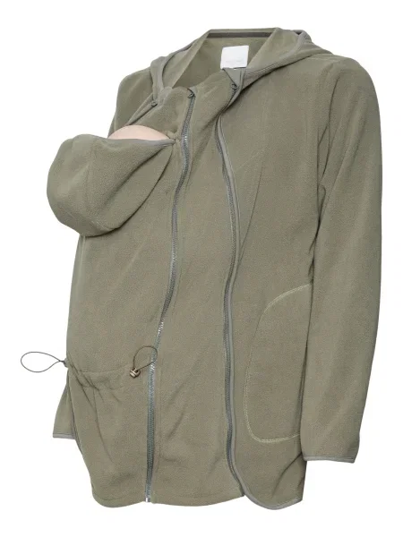 MAMALICIOUS Jachetă fleece Mille pământiu