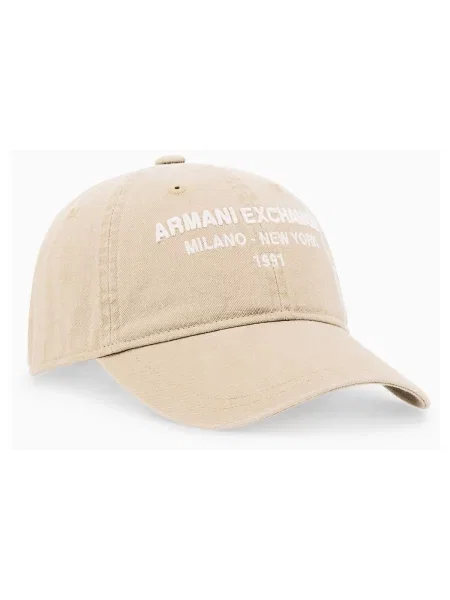 Armani Exchange bejzbalová čiapka pánska béžová