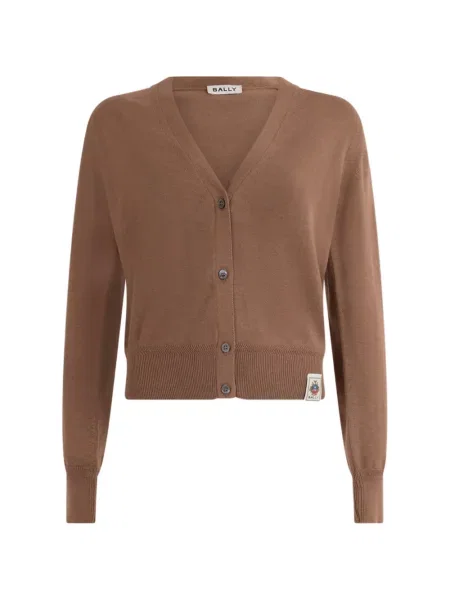 Cardigan Bally cu decolteu în V maro
