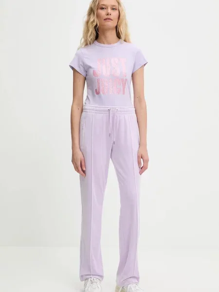 Спортивні штани Juicy Couture з аплікацією бірюзовий