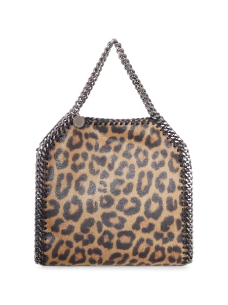 Geantă shopper Stella Mccartney cu imagine cu model leopard
