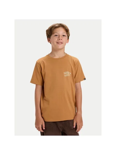 Quiksilver T-Shirt Hw Snaky Ways Regular Fit καφέ