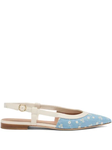 Balerini Malone Souliers cu model floral slingback albastru