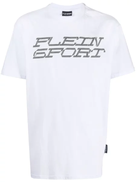 Tricou Plein Sport cu imagine cu dungi de tigru alb