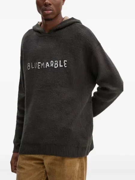 Hanorac cu glugă Bluemarble cu glugă negru