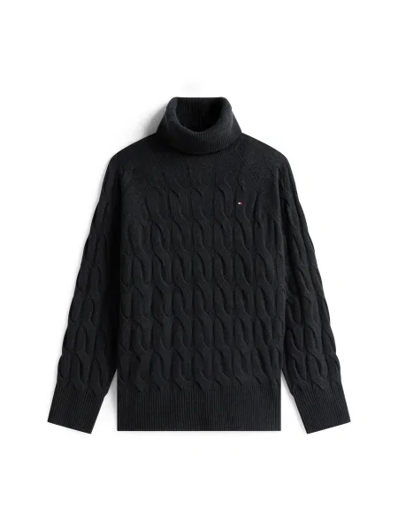Tommy Hilfiger Bluză cu gât negru