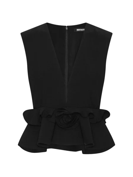 Top Rotate Birger Christensen cu model floral negru