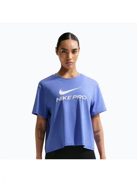 Tricou de antrenament pentru femei Nike Pro Dri-Fit Loose sapphire/white alb