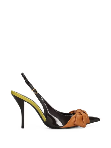 Pantofi cu toc Schutz cu funde slingback maro