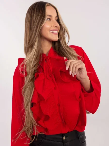 Bluză Factory Price cu volane negru