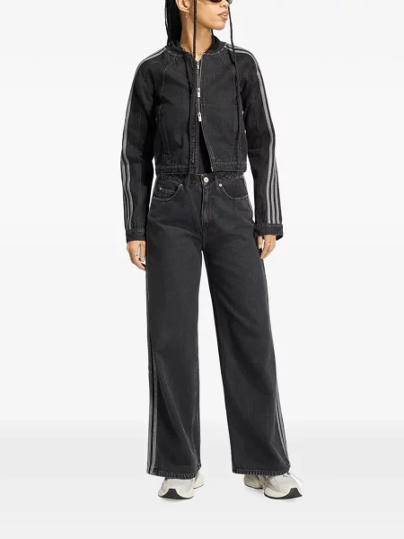 Geacă Adidas alergare cu cordon cu glugă verde