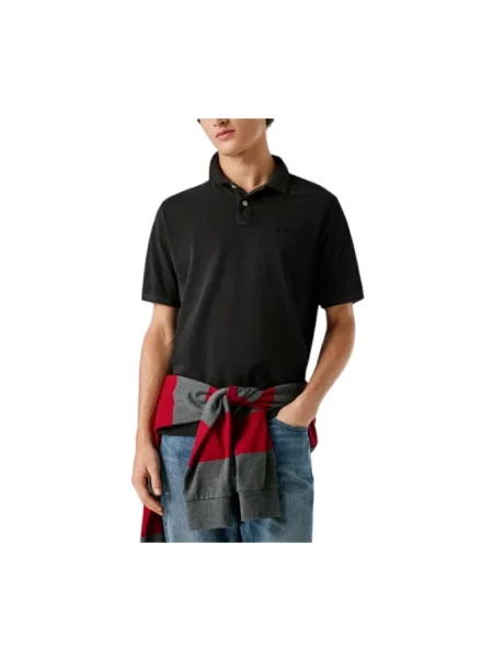 Koszulka polo Pepe Jeans z krótkim rękawem czarna