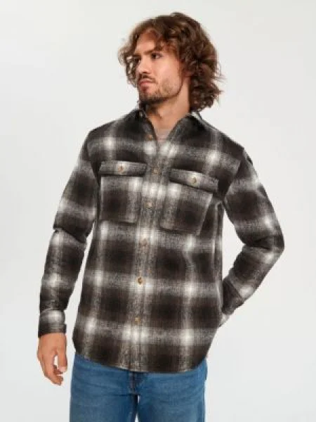 Sinsay Košile střihu comfort černá